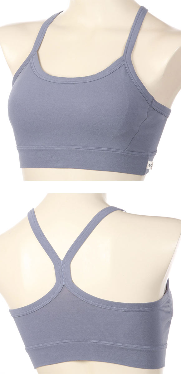 アツギ ATSUGI クリアビューティ アクティブ オーガニックコットン ハーフトップ スポーツブラ Yバック 制菌 抗菌防臭 ウェルネス