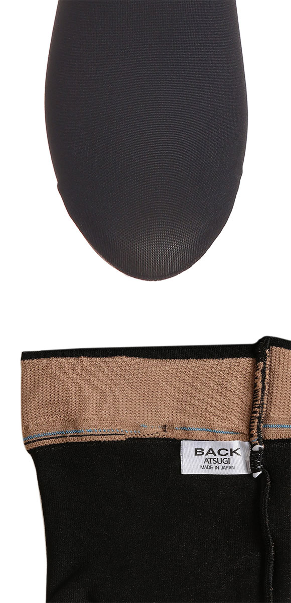 アツギ ATSUGI フェイクタイツ 裏ベージュタイツ まるで黒ストッキング 110デニール