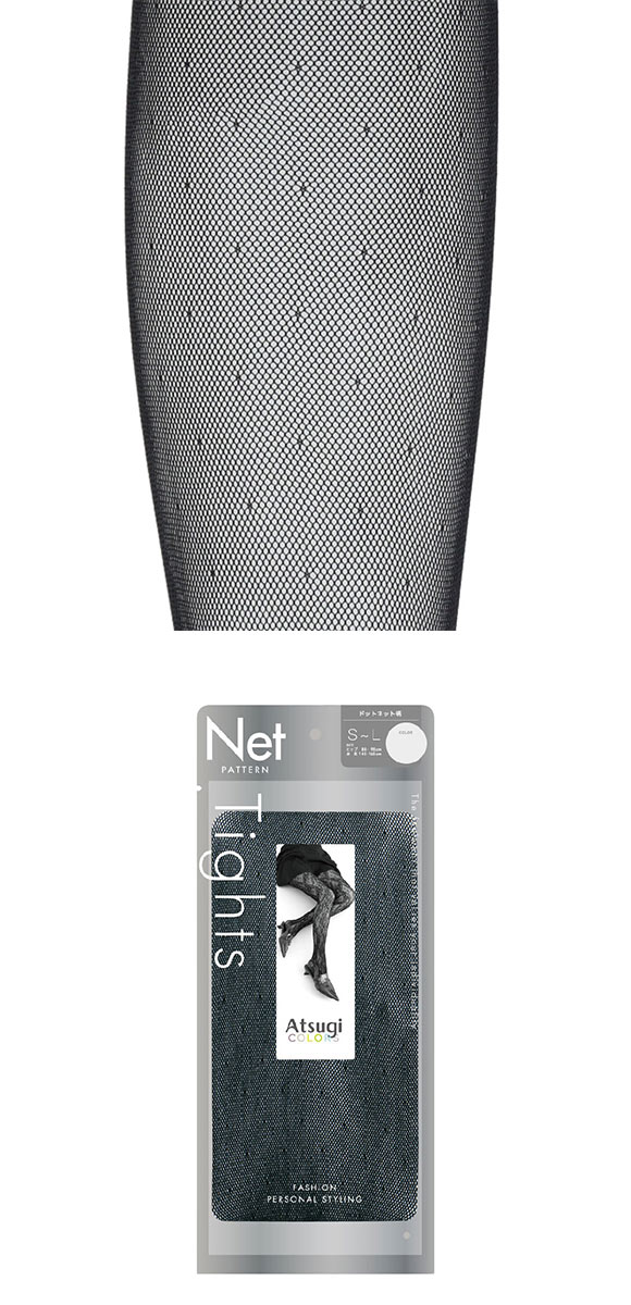 アツギカラーズ ドットネット柄タイツ Atsugi COLORS