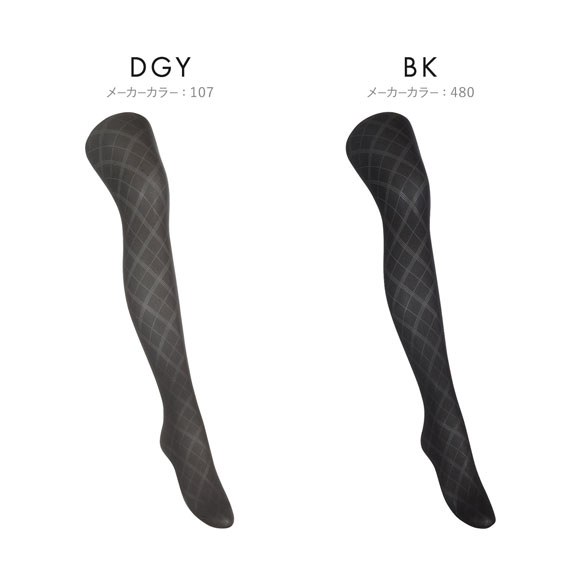 アツギ ATSUGI ザ・レッグバー THE LEG BAR スパイラルダイヤ柄 タイツ 60デニール相当