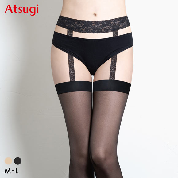 アツギカラーズ レースサスペンダーストッキング Atsugi COLORS