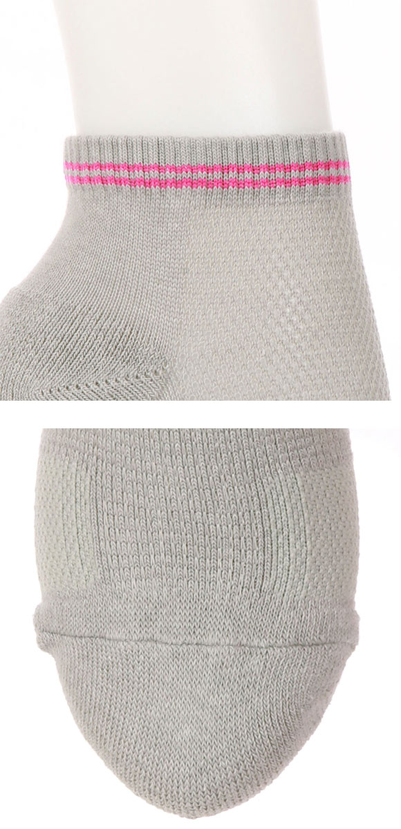 アツギ ATSUGI クリアビューティ アクティブ スニーカー丈 スポーツソックス すべり止め付き ランニング パイル編み