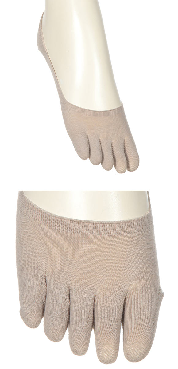 アツギ ATSUGI Foot cover ぴったりFIT フットカバー 綿混 五本指 浅履き レディース 23-25cm
