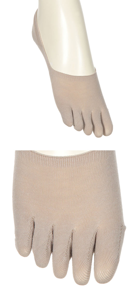 アツギ ATSUGI Foot cover ぴったりFIT フットカバー 綿混 五本指 深履き レディース 23-25cm