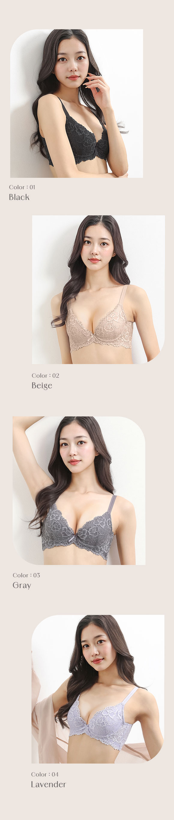 モードマリー Mode Marie 脇肉革命 562002コレクション 3/4カップブラジャー