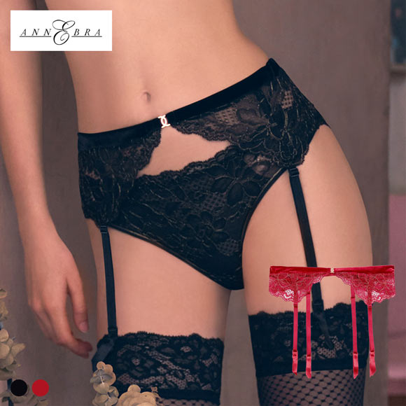 アンブラ Velvet Sin ベロア×レース ガーターベルト セクシー ランジェリー ANNEBRA