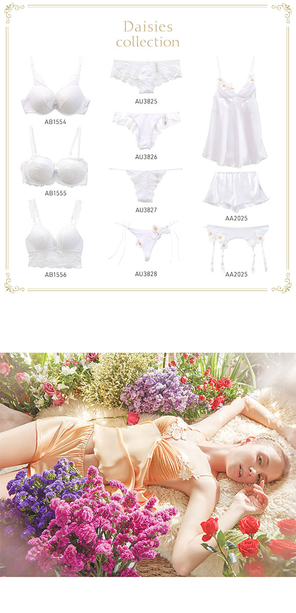 アンブラANNEBRA Daisies BrazilianTouch 総レース 1/2カップ ブラジャー BCDEFG グラマーサイズ サイズ豊富 大きいサイズ ハーフカップ 単品