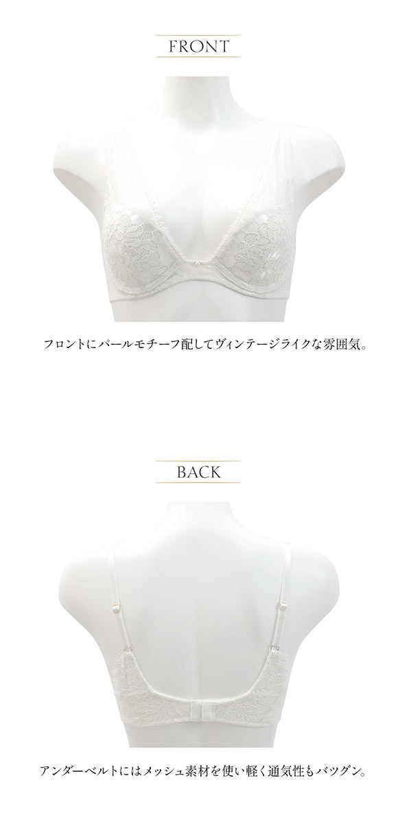 アンブラ ANNEBRA Romantic2 BloomUp デコルテレース ブラジャー モールドカップ BCDEFG 大きいサイズ 単品