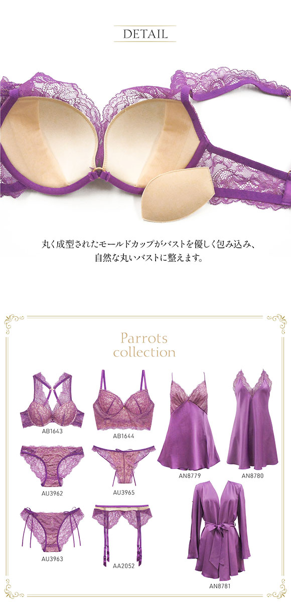 アンブラ ANNEBRA Parrots 2WAY バッククロス モールドカップ ブラジャー 単品