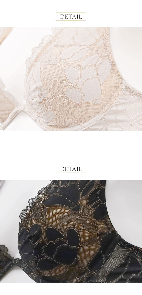 ブラジャー 大きいサイズ セクシー ノンパテッドブラ ノンパテ 2way アンブラ Whispers レースライトブラジャー  ANNEBRA