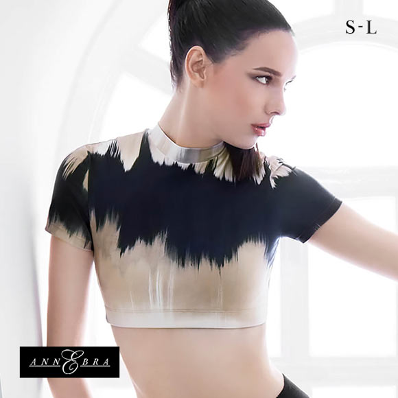 アンブラ ANNEBRA Earth カップ付き ショート丈 トップス 半袖 スポーツウェア トレーニングウェア