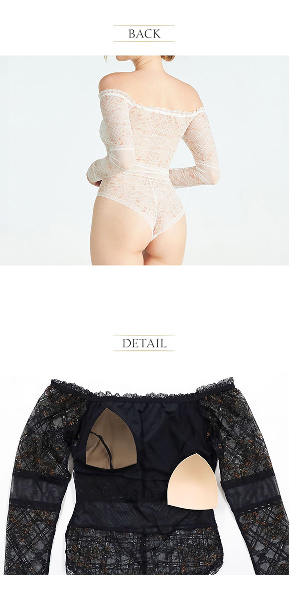 アンブラ Grace オフショル レース ボディスーツ テディ ANNEBRA