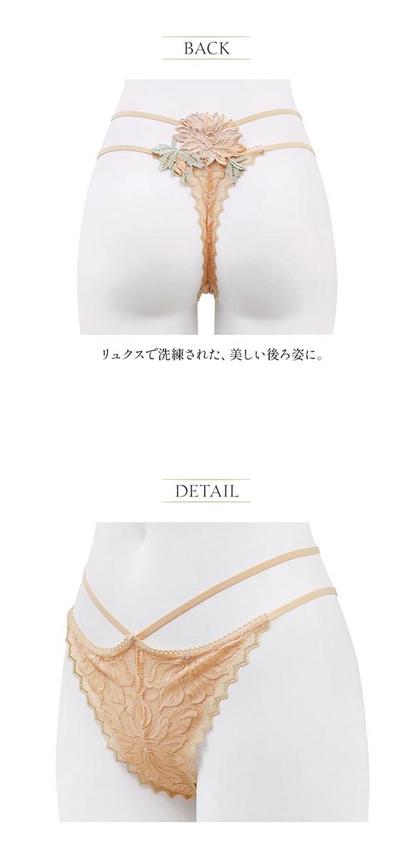 アンブラ ANNEBRA Heart バックデザインソング Tバック レースショーツ 総レース 単品