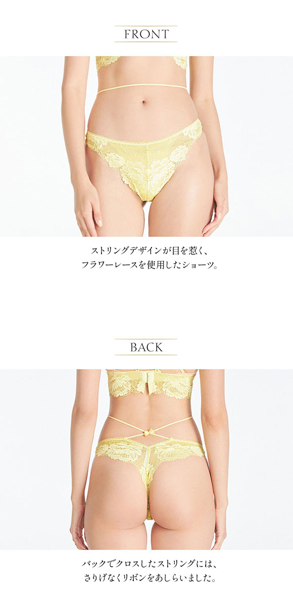 アンブラ ANNEBRA Mixing ストリングデザインレースショーツ 総レース 単品