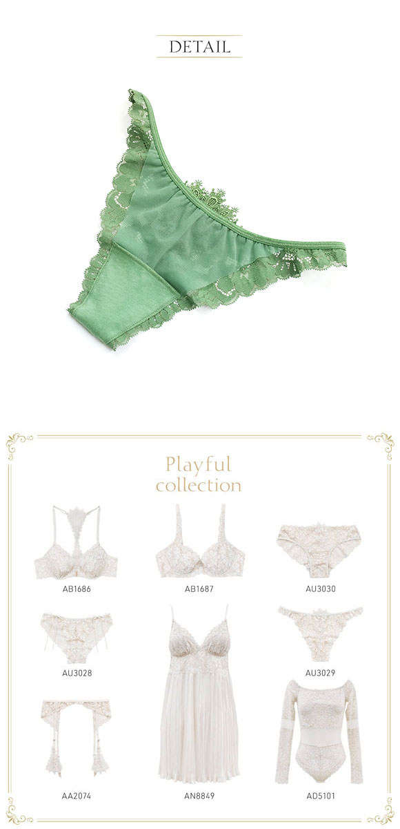アンブラ ANNEBRA Playful モチーフレースデザインソング Tバック Gストリングス タンガ 総レース 単品