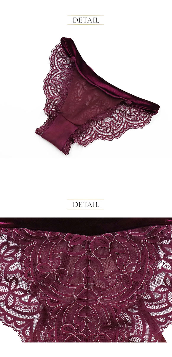 アンブラ Mystic ベロア×レース バックデザインショーツ ANNEBRA