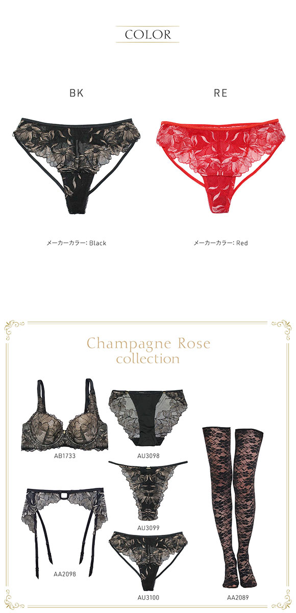 アンブラ Champagne Rose バックオープンデザイン ショーツ レディース セクシー 過激 大きいサイズ 下着 ANNEBRA