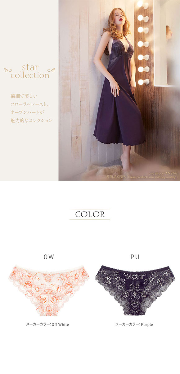 アンブラ ANNEBRA Star デザイン ショーツ ヒップハング 総レース 単品
