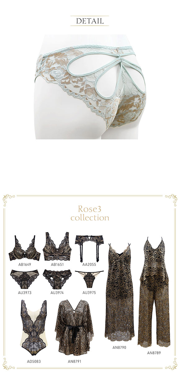 アンブラ ANNEBRA Rose3 バックオープン デザインショーツ 単品