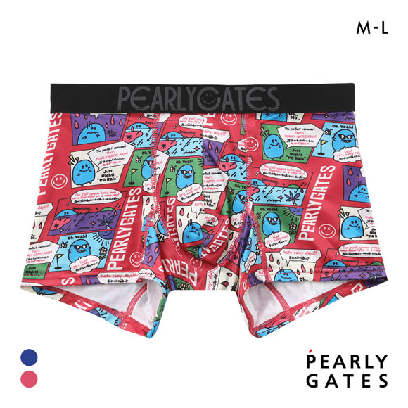 パーリーゲイツ PGコミック柄 ボクサーパンツ メンズ 前とじ アンダーウェア PEARLY GATES