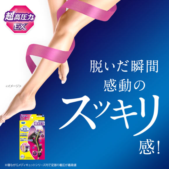 メディキュット MediQttO 寝ながらメディキュット フルレッグEX 超高圧力 ソックス 着圧 ブラック