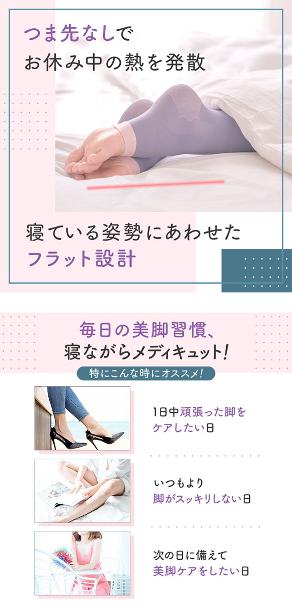 メディキュット MediQttO 寝ながらメディキュット フルレッグ 着圧ソックス スリムパック