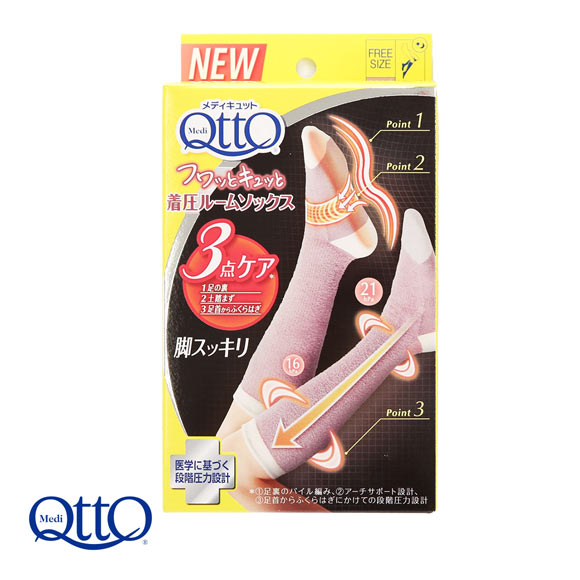 メディキュット メディキュット フワッとキュッと 着圧 ルームソックス ハイソックス 寝ながら おうちで レディース MediQttO