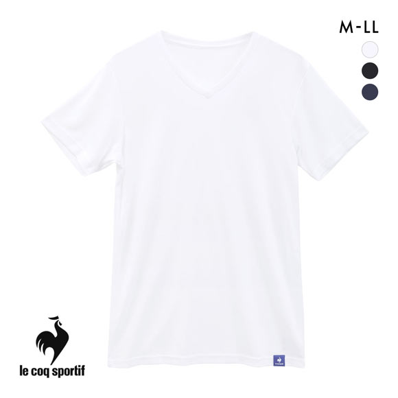 ルコックスポルティフ ハニカムメッシュ Vネック 半袖 Tシャツ インナー メンズ le coq sportif