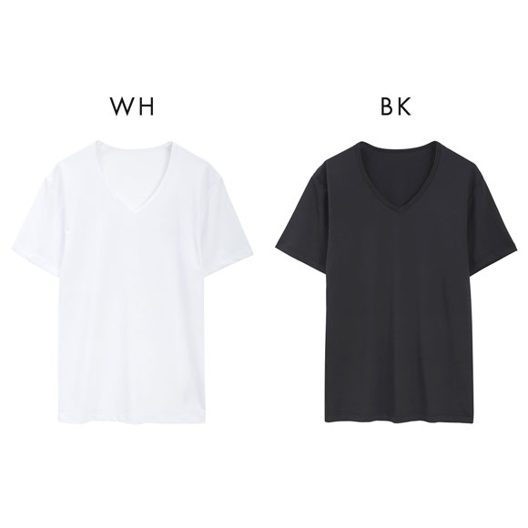 男の着るだけエチケットシリーズ 胸ポチ対策 胸2重 Vネック 半袖 Tシャツ インナー メンズ M L LL