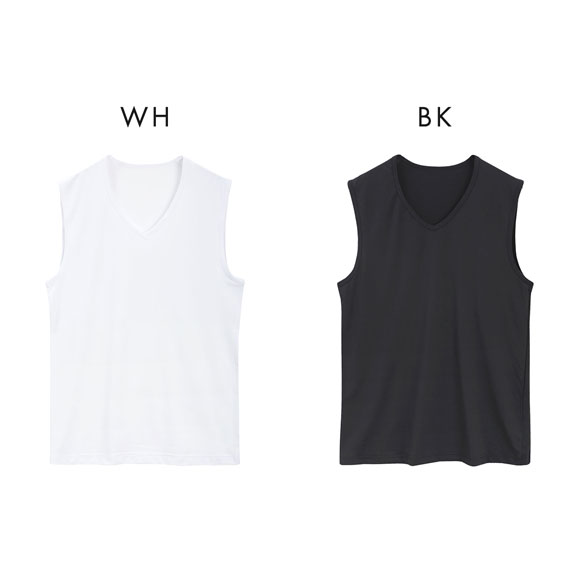 男の着るだけエチケットシリーズ 胸ポチ対策 胸2重 Vネック サーフシャツ インナー メンズ スリーブレス M L LL