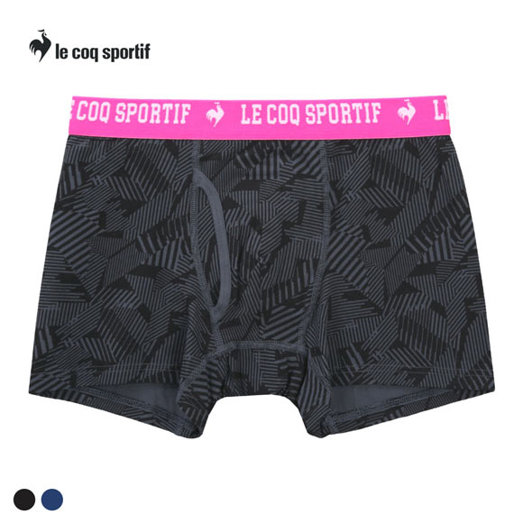 ルコックスポルティフ ライン柄 ボクサーパンツ メンズ 前あき le coq sportif