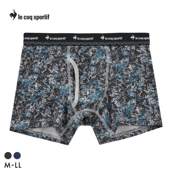 ルコックスポルティフ ペイント柄 ボクサーパンツ メンズ 前あき le coq sportif 綿混