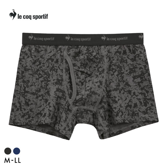 ルコックスポルティフ グランジ柄 ボクサーパンツ メンズ 前あき le coq sportif 綿混