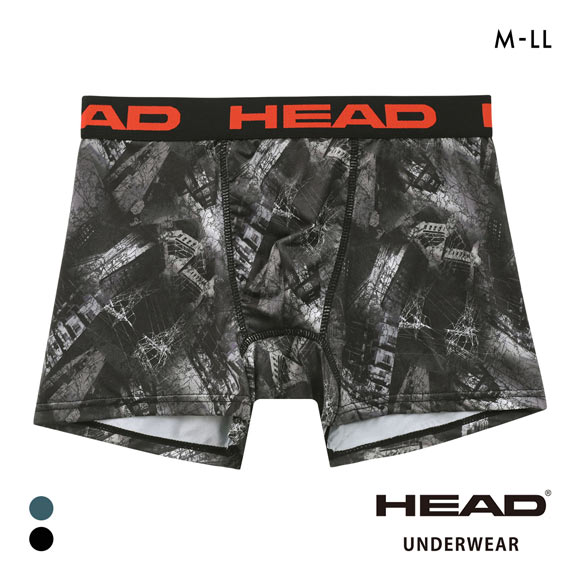 ヘッド クラックシティ柄 ボクサーパンツ メンズ 前とじ 超軽量 ボクサーブリーフ HEAD