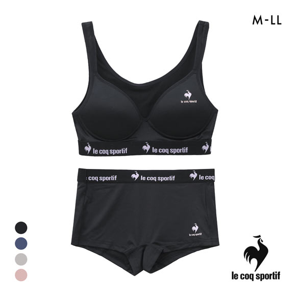ルコックスポルティフ ハーフトップ＆ショーツセット レディース 上下セット ブラセット ノンワイヤー le coq sportif