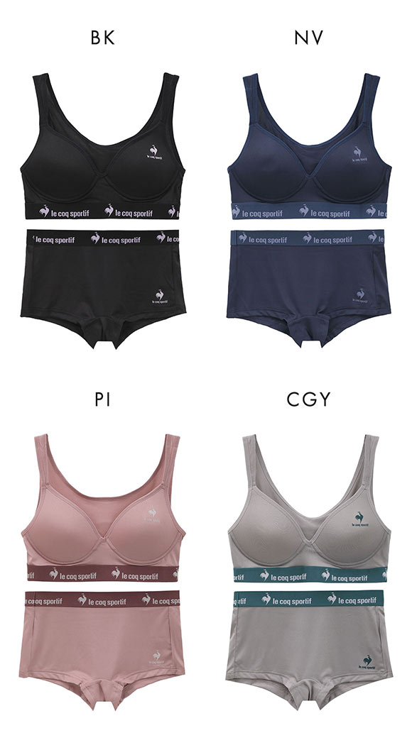 ルコックスポルティフ le coq sportif ハーフトップ＆ショーツセット レディース 上下セット ブラショーツセット ノンワイヤー