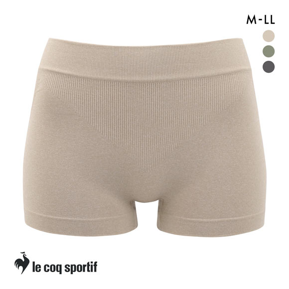 ルコックスポルティフ 成型 シームレス 1分丈 ショーツ レディース ボクサータイプ le coq sportif