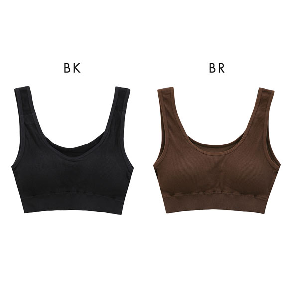 体育deインナーPLUS 女児 成型 リブハーフトップ ジュニア キッズ ブラジャー ノンワイヤー スポーツブラ