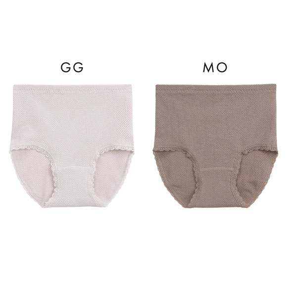 アンフィニ ぐで町子 脱力系ぱんつ サニタリーショーツ 羽根つき対応 深め ハイウエスト 綿混 ストレッチメッシュ UN-FINI