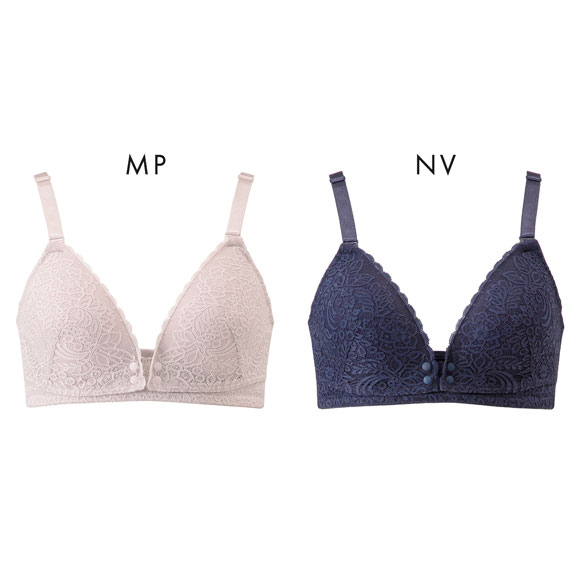 犬印 INUJIRUSHI 犬印×くみっきー×モニターママ共同開発 フロントオープン レース授乳ブラ マタニティブラ ハーフトップブラ