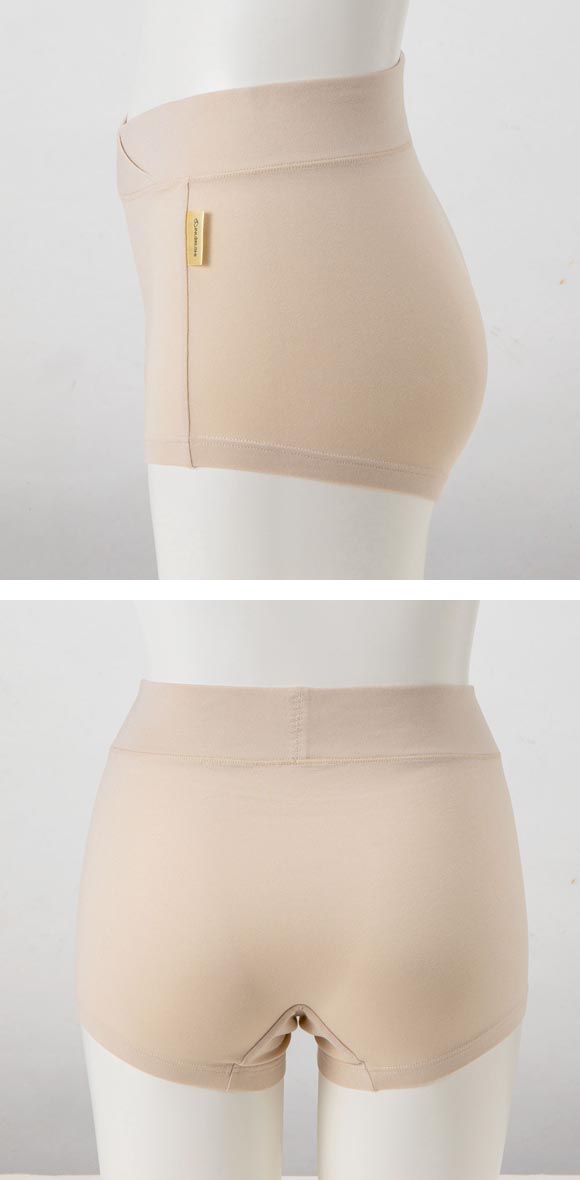 犬印 INUJIRUSHI 産前も産後も快適らくちん マタニティショーツ ボーイレングス フロントクロス 産前産後