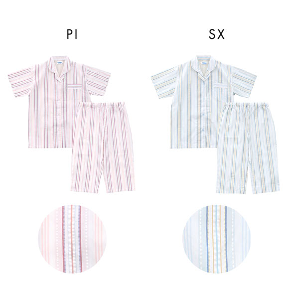 ヒヤロン レディース ルームウェア パジャマ 上下セット 半袖 7分丈パンツ 接触冷感 着るヒヤロン