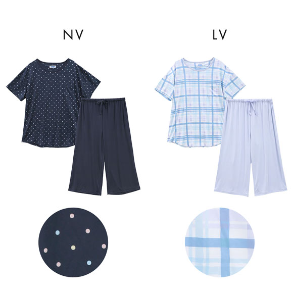 ヒヤロン レディース 接触冷感 パジャマ 上下セット ルームウェア 半袖 7分丈パンツ 着るヒヤロン