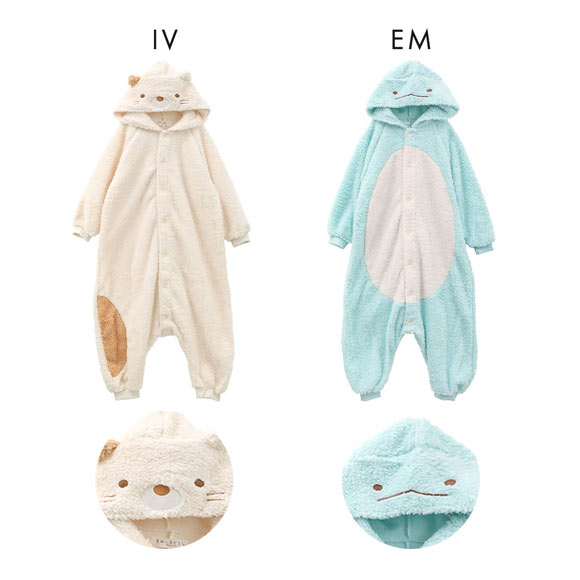 すみっコぐらし なりきり ボアフリース 着ぐるみ ジュニア 130 150 なりきり 子供 パジャマ ルームウェア