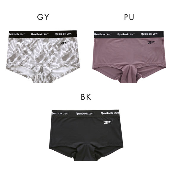 リーボック レディース ロゴテープ ボクサーショーツ ボーイレングス スポーツショーツ 吸水速乾 Reebok LADYS