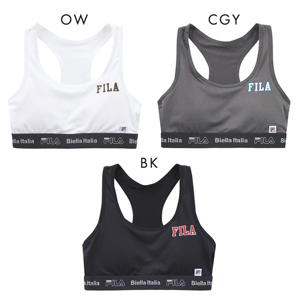 フィラ ジュニア ハーフトップ スポーツブラ ノンワイヤー ブラジャー 吸水速乾 ワイヤレスブラ キッズ 女の子 140 150 160  FILA