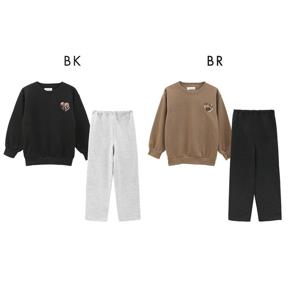 ラブトキシック Lovetoxic ルームウェア 裏シャギー ヒョウ柄 パジャマ 上下セット 長袖 ロングパンツ キッズ ジュニア 女の子 140 150 160