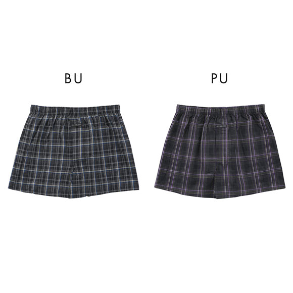 ジーハウス ハンモックサポーター 布帛 トランクス チェック柄 メンズ 前開き M L LL G-HOUSE