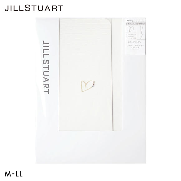 ジルスチュアート ハートモチーフ ストッキング レディース パンスト M-L L-LL 大きいサイズ JILL STUART