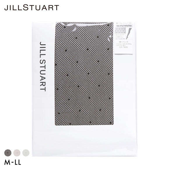 ジルスチュアート ラメドットメッシュ ストッキング レディース パンスト M-L L-LL JILL STUART